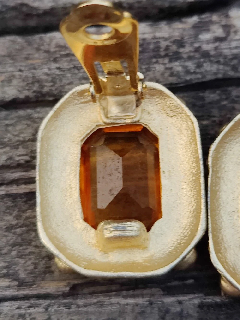 💛 Vintage Citrine Crystal Earrings